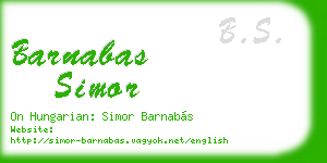 barnabas simor business card